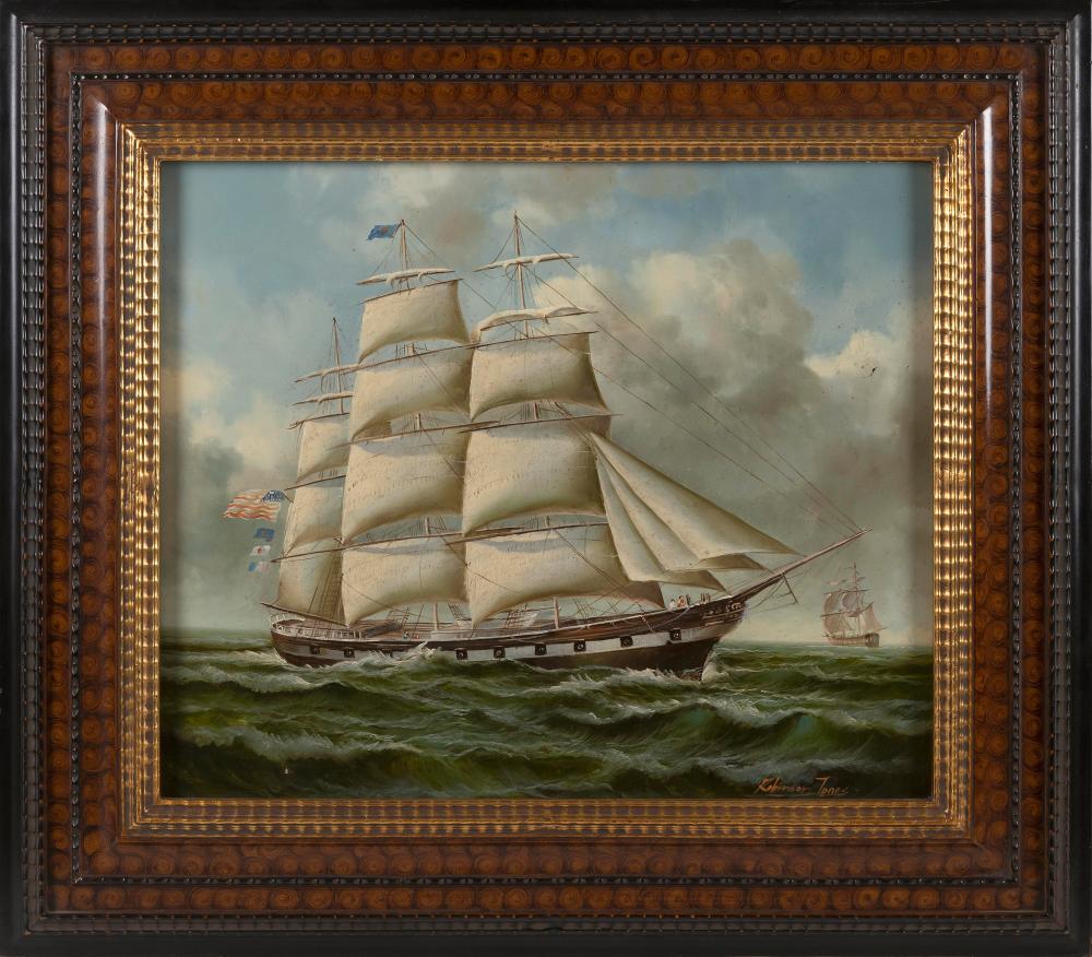 Appraisal: ROBINSON JONES ENGLAND CONTEMPORARY AN AMERICAN SHIP UNDER FULL SAIL