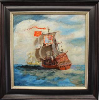 Appraisal: Ivan Iakovlevich Bilibin - Nautical scene Initialed lower left and