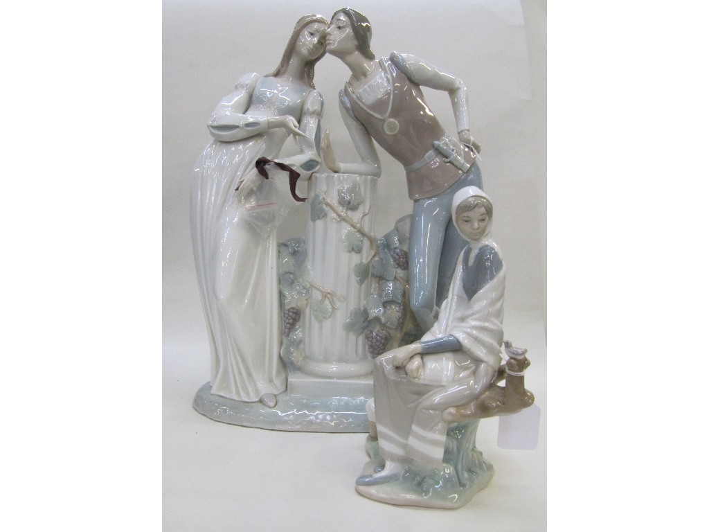 Appraisal: Large Lladro figure group 'Romeo and Juliet' designed by Antonio