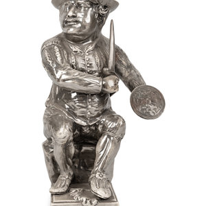 Appraisal: An English Silver Luster Ware Figure Late th Century Height