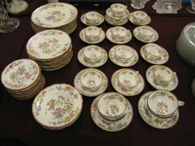 Appraisal: pcs Minton Cuckoo China circa bird floral pattern see list