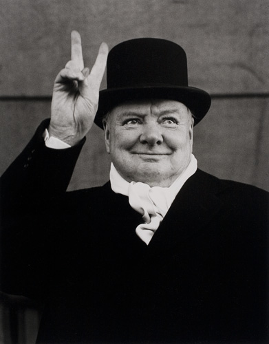 Appraisal: EISENSTAEDT ALFRED - Winston Churchill Liverpool Silver print x inches