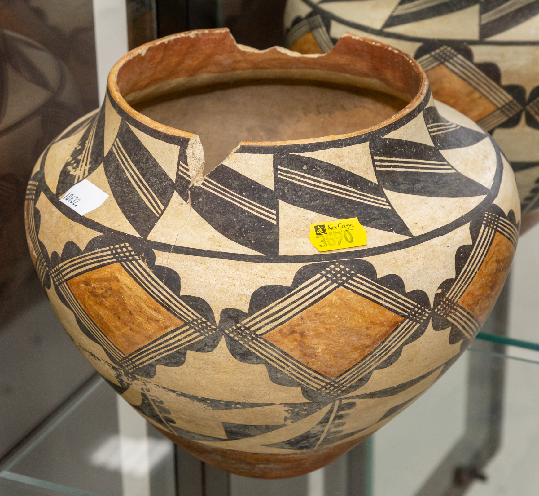 Appraisal: HISTORIC ERA HOPI PAINTED EARTHENWARE OLLA Circa in H