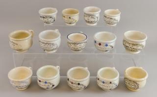 Appraisal: Fourteen various th century miniature chamber pots