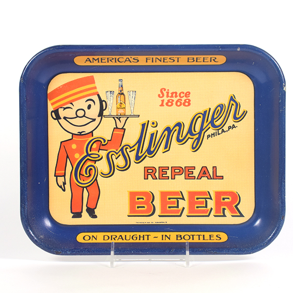 Appraisal: Esslinger Beer s Serving TrayReference n aBrewery Esslingers Inc Philadelphia