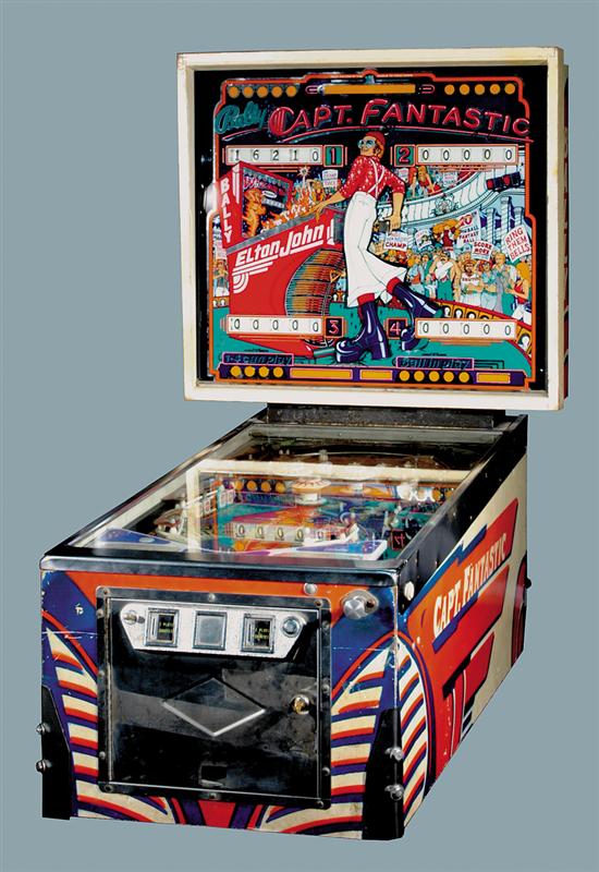 Appraisal: Bally Capt Fantastic pinball machine Electro-mechanical player pinball machine depicting