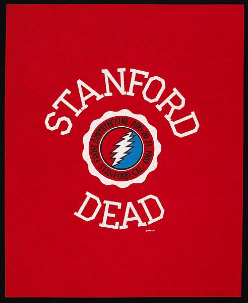 Appraisal: A t-shirt pellon for a Grateful Dead concert at The