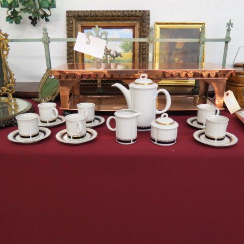 Appraisal: Weimar Porcelain Demitasse Set pot with creamer sugar six cups