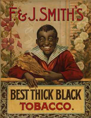 Appraisal: F J Smith's Best Thick Black Tobacco Advertising Sign Black