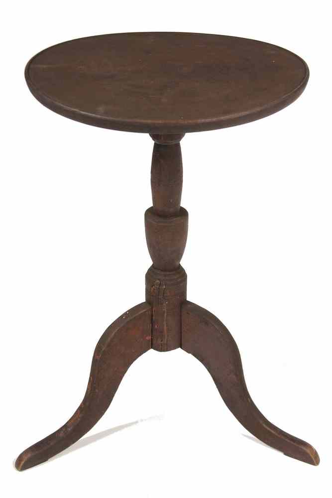 Appraisal: CANDLESTAND - th c Country Sheraton Dish-Top Candlestand in the