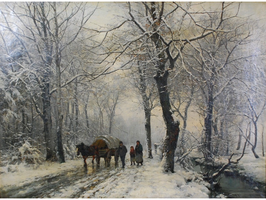 Appraisal: ANDERS ANDERSEN LUNB Y - OILPAINTING ON CANVAS wooded winter