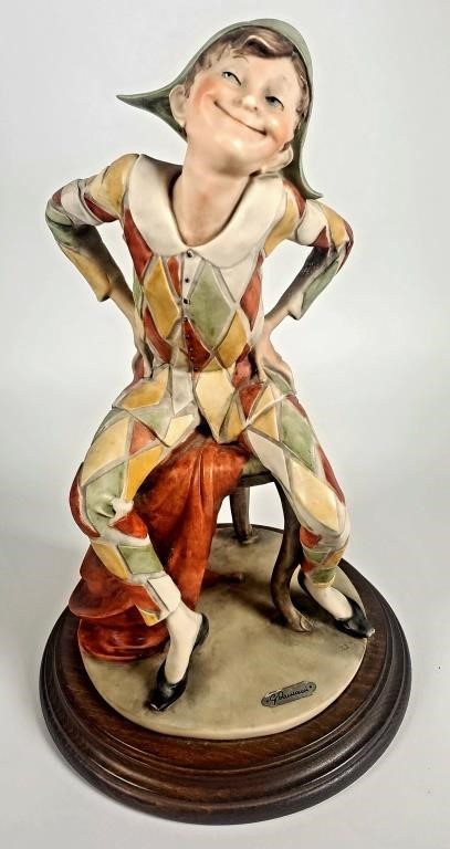 Appraisal: GUISEPPE ARMANI CAPODIMONTE FIGURINE HARLEQUINVintage Giuseppe Armani Florence Capodimonte figurine