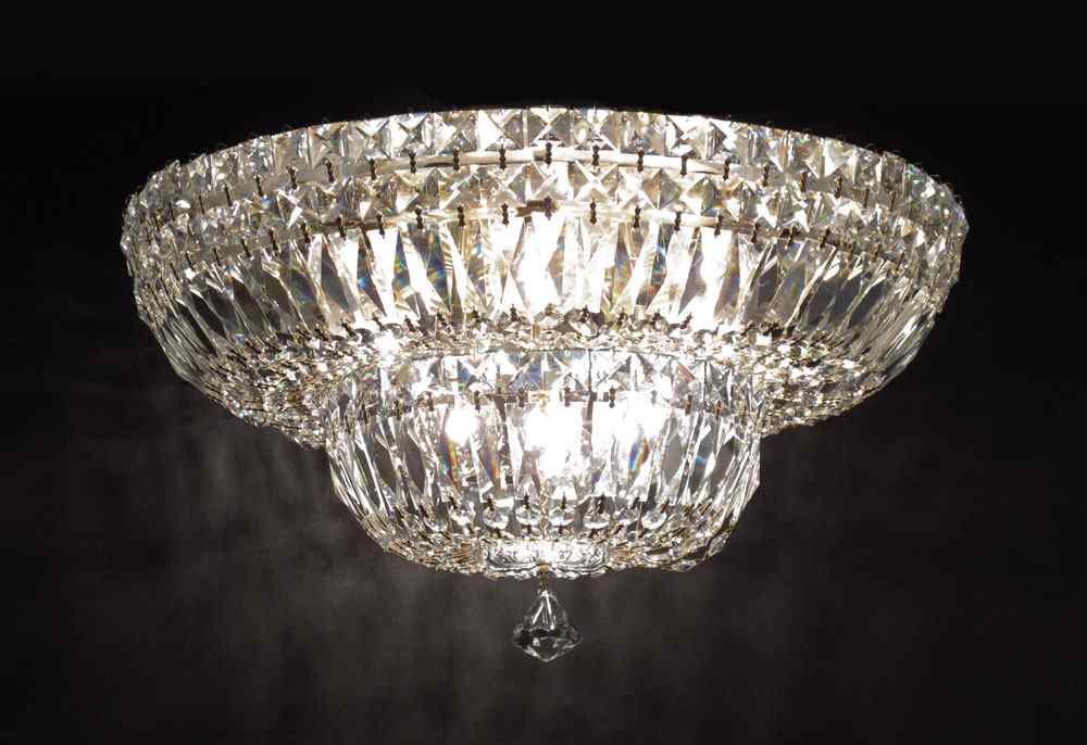 Appraisal: SCHONBEK PETIT CRYSTAL DELUXE CEILING BASKET CHANDELIER Silver metal extra