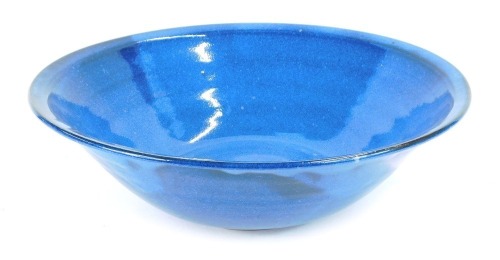 Appraisal: A blue glazed studio pottery bowl bearing signature Bouti cm