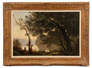 Appraisal: After Corot Souvenir de Mortefontaine Oil After Jean-Baptiste Camille Corot