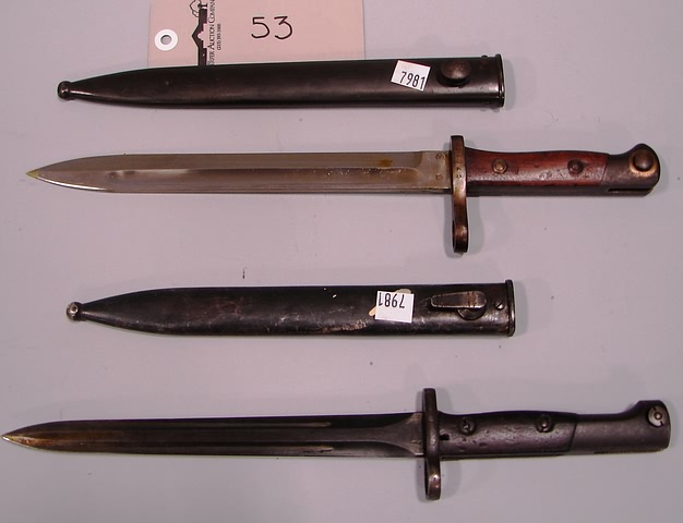 Appraisal: Lot consists of European rifle bayonets both with scabbards