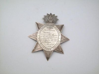 Appraisal: A George IV silver Odd Fellows Badge By Thomas Death