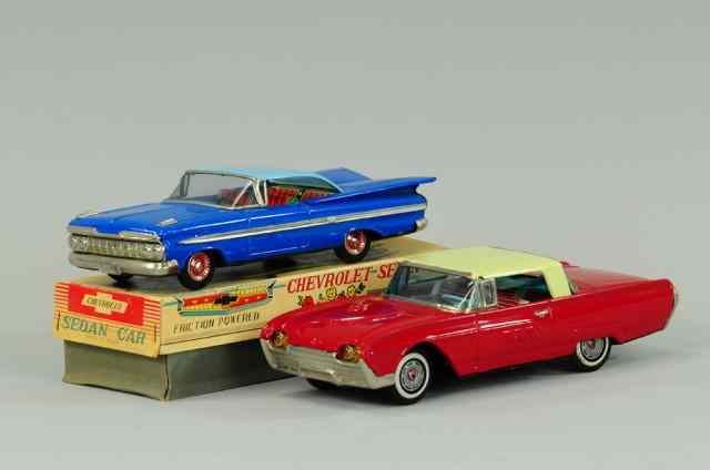 Appraisal: CHEVY SEDAN AND THUNDERBIRD LOT Japan both done in lithographed