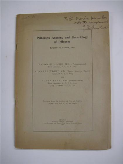 Appraisal: piece Locke Baldwin et al Pathologique Anatomy and Bacteriology of