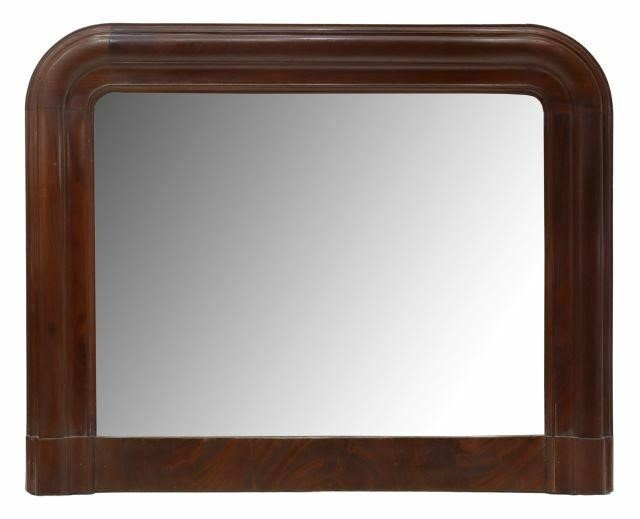 Appraisal: Italian mirror th c molded mahogany frame with rounded top