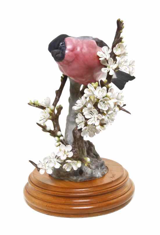 Appraisal: A Pair of Royal Worcester Dorothy Doughty Birds Bullfinch perched