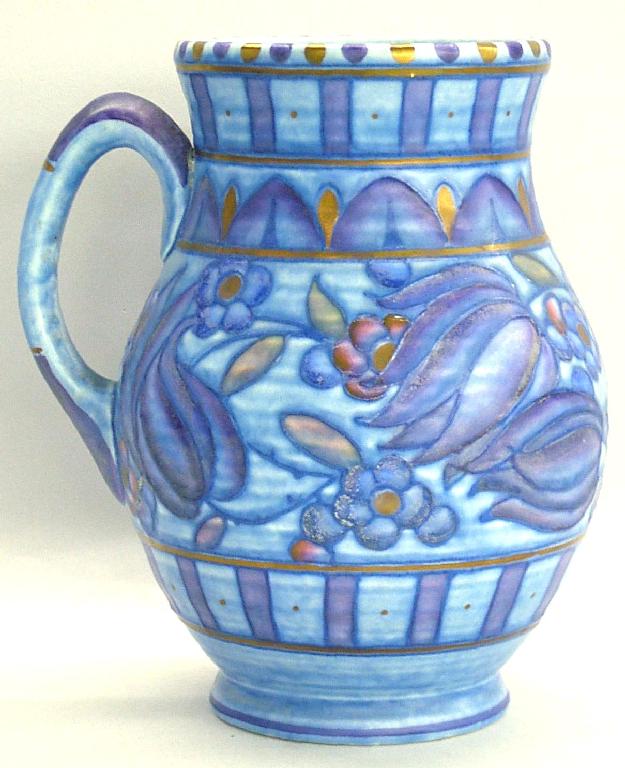 Appraisal: Charlotte Rhead Crown Ducal 'Tulips' ovoid jug pattern signed high