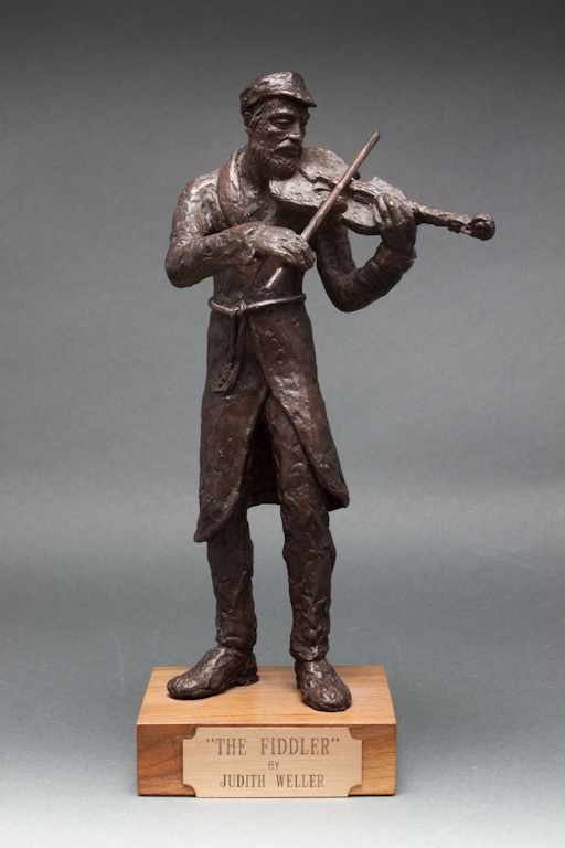 Appraisal: Judith Weller American Contemporary ''The Fiddler '' bronze patinated bronze