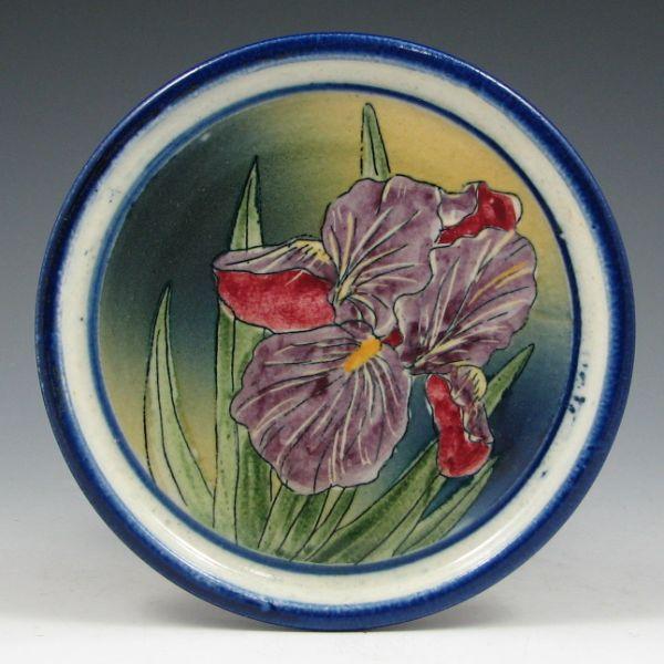 Appraisal: Santa Barbara Ceramic Design SBCD plate from with iris decoration