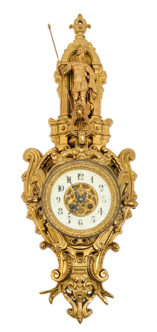 Appraisal: Sale Lot A Neoclassical Gilt Bronze Cartel Clock th century