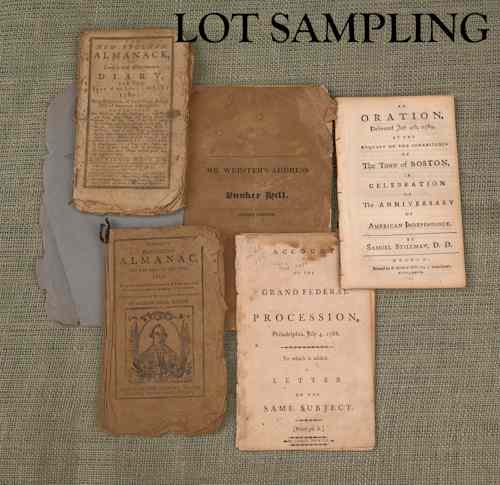 Appraisal: Collection of early American books and pamphlets to include The