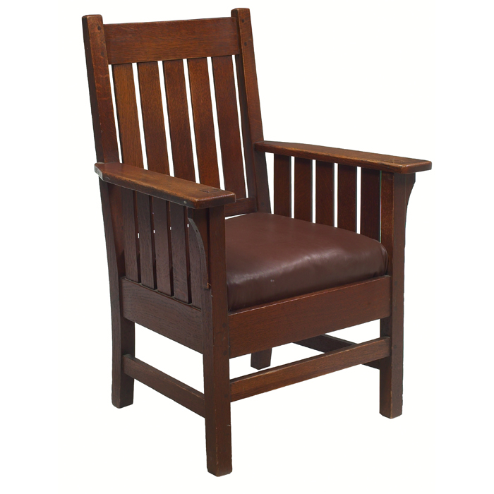 Appraisal: Lifetime armchair similar to five vertical slats to back and