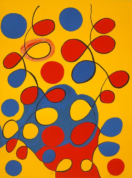 Appraisal: Alexander Calder American - Untitled Tapestry s Lithograph printed in