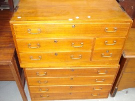 Appraisal: Two similar modern pine chest of drawers