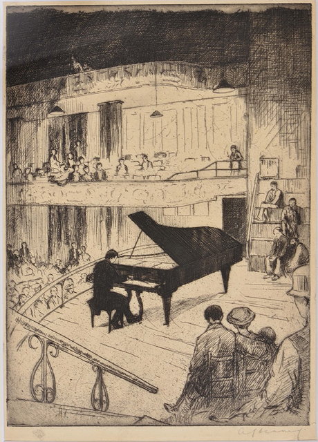 Appraisal: ALEXANDER J HEANEY Exh - The piano recital etching pencil