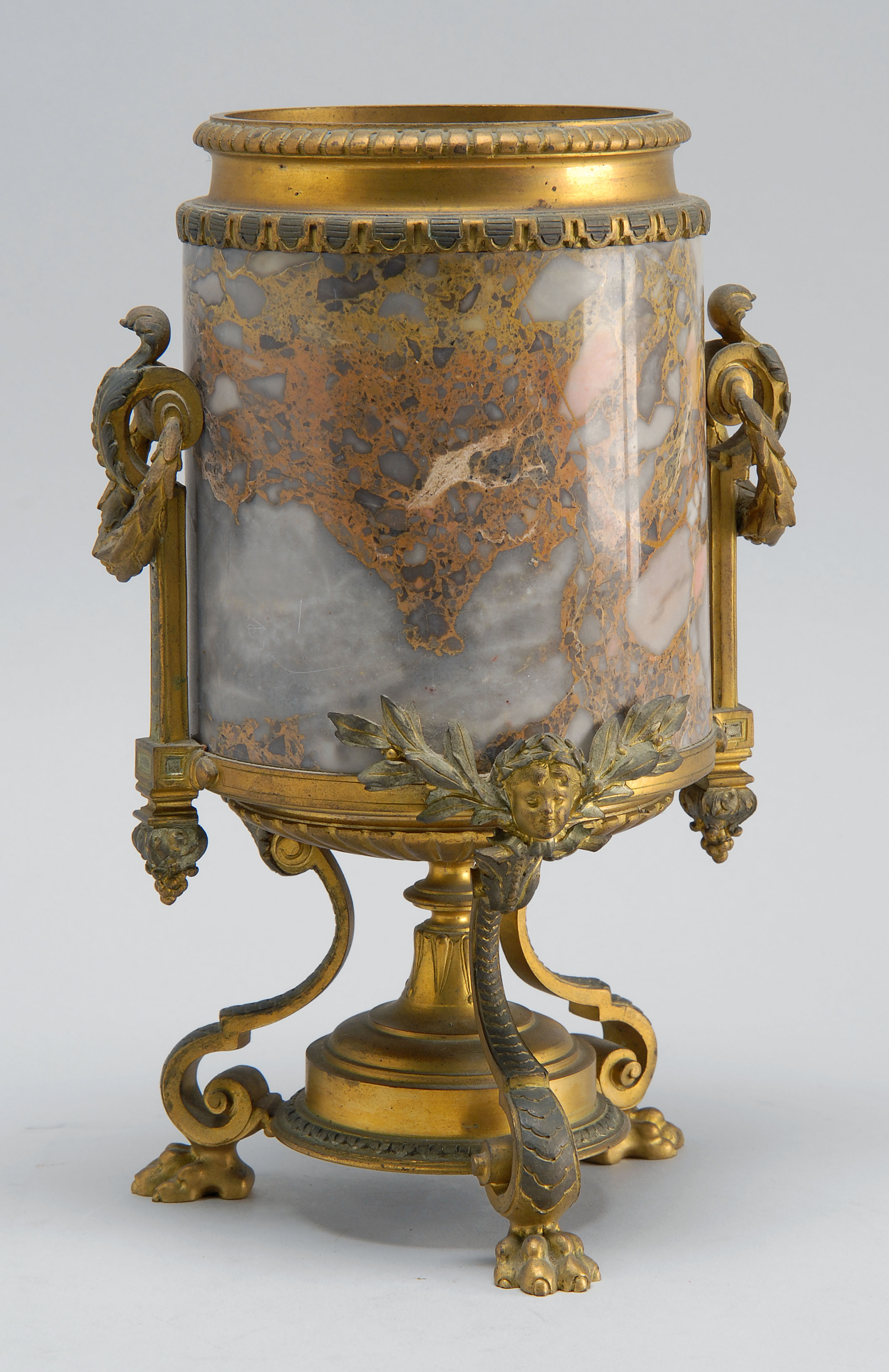 Appraisal: VICTORIAN MARBLE AND BRONZE ORMOLU MANTEL URN Height