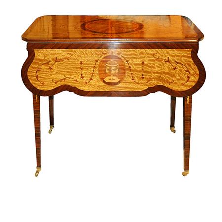 Appraisal: George III Style Inlaid Satinwood and Mahogany Pembroke Table Estimate