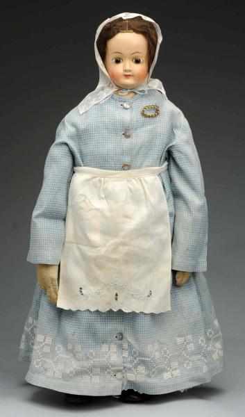 Appraisal: Charming Large Wax Over Doll German composition head with waxed