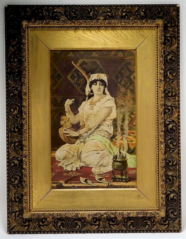 Appraisal: N Sichel Chromolithograph of an Orientalist Woman Nathaniel Sichel Germany