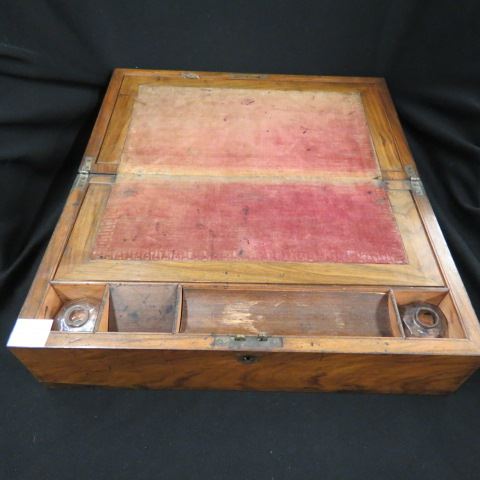 Appraisal: th Century Lap Desk with inkwell