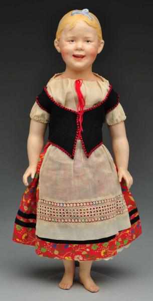 Appraisal: Martha Thompson Reproduction Heubach Girl Description Bisque shoulder head signed