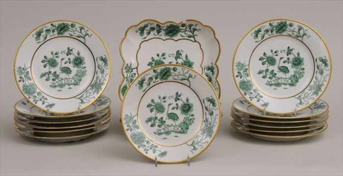 Appraisal: THIRTEEN FLIGHT BARR AND BARR PORCELAIN DESSERT PLATES AND THREE