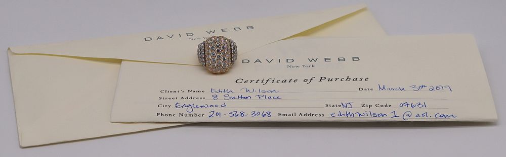 Appraisal: JEWELRY David Webb kt Gold Platinum and Diamond Ring David