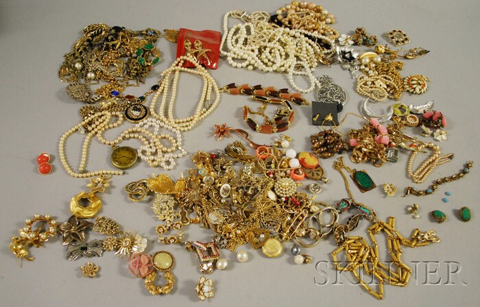 Appraisal: Large Group of Costume Jewelry including earrings bracelets faux pearl