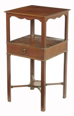 Appraisal: A George III mahogany square washstand the later top above