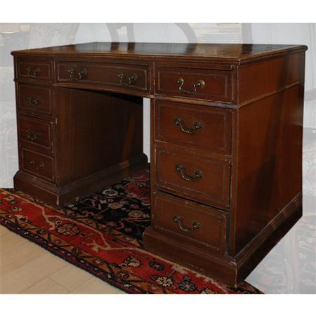 Appraisal: George III Style Mahogany Pedestal Desk Estimate -