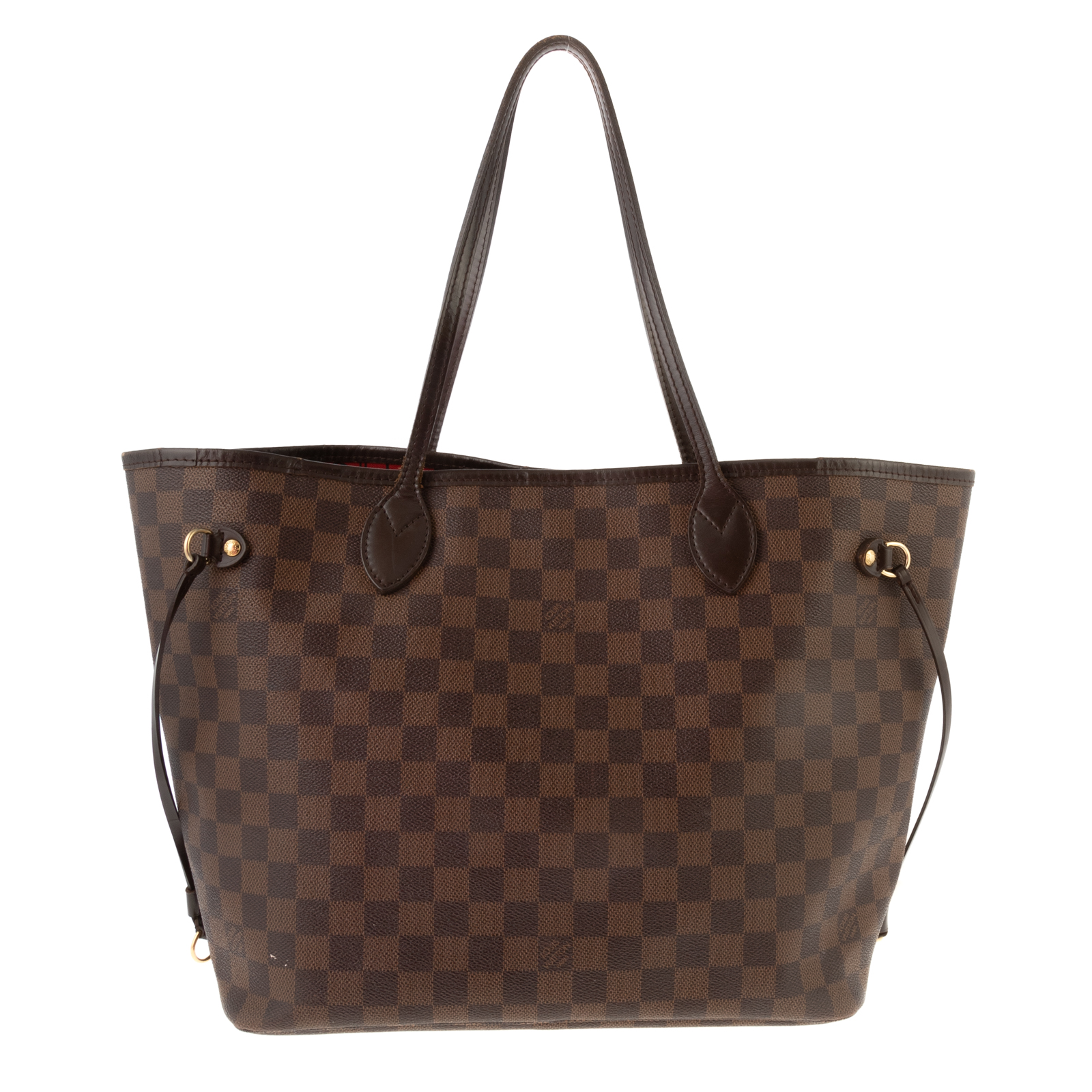 Appraisal: A LOUIS VUITTON DAMIER EBENE NEVERFULL MM A brown and