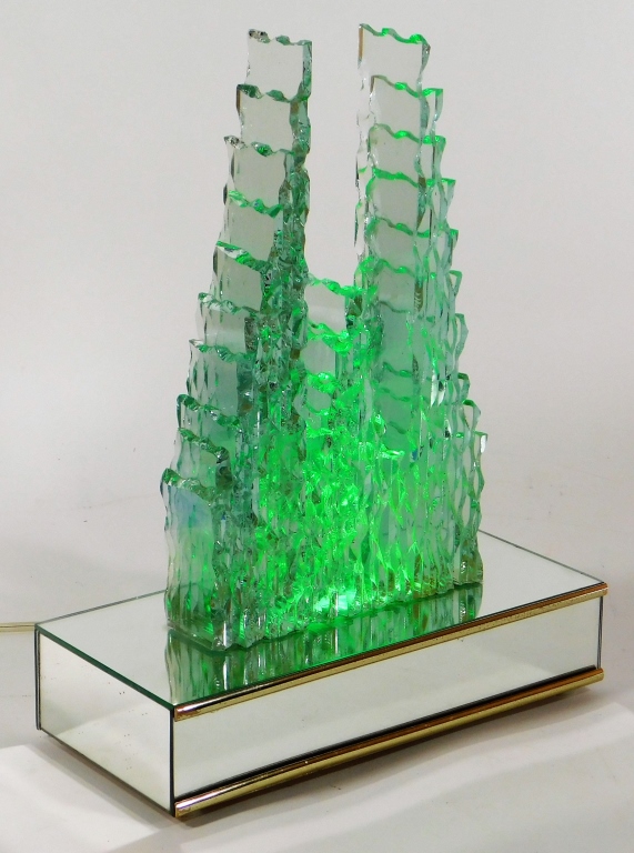 Appraisal: MODERNIST ARCHITECTURAL GLASS LIGHT SCULPTURE United States Late th CenturyConstructed