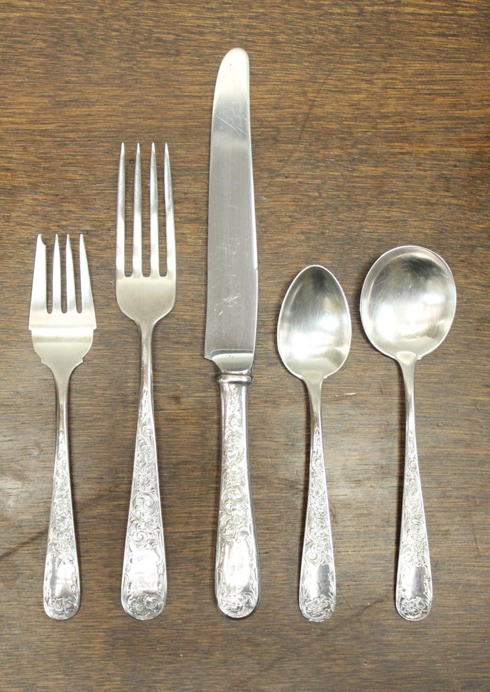 Appraisal: S KIRK SON OLD MARYLAND STERLING SILVER FLATWARE SET pieces