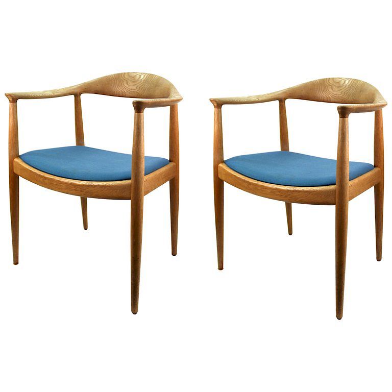 Appraisal: Hans Wegner Johannes Hansen JH Chairs Pr Pair of Hans