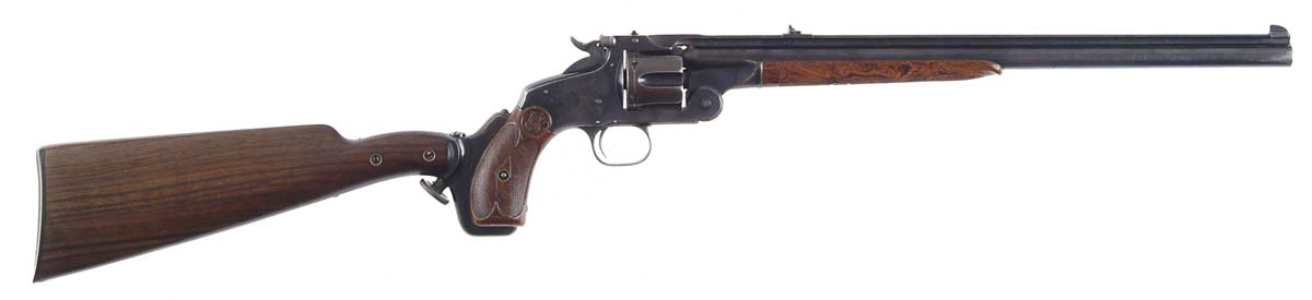 Appraisal: RARE SMITH WESSON REVOLVING RIFLE Cal S W SN Blue